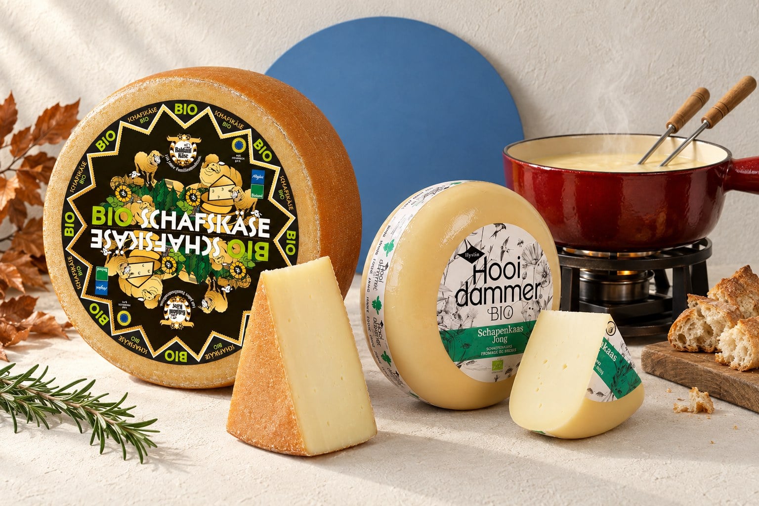 Fondue aus Schafkäse – Serviervorschlag